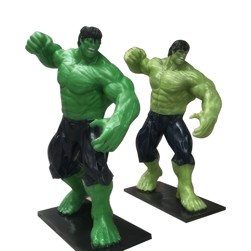Przyjazny dla środowiska wystrój domu i kolekcjonerzy Włókno Hulk Statua dla fanów Marvela