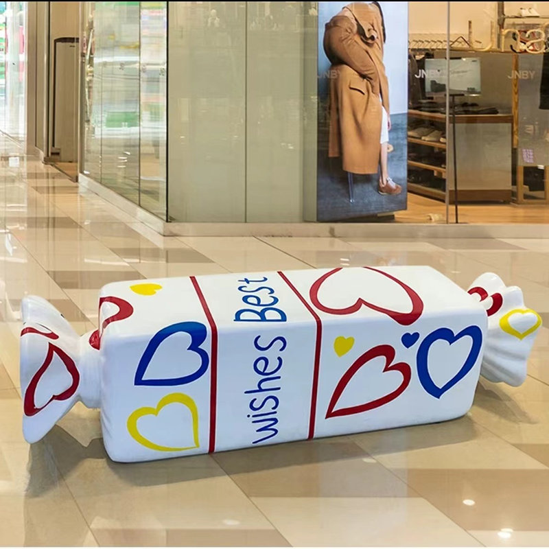 Krzesło słodycze Włókno szklane rzeźba komercyjne Centrum Dekoracja